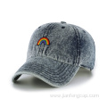 Fashion snow washing denim baseball cap